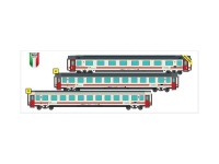 Pirata PI6171 - N - 3-tlg. Set Personenwagen Inter-Cit IC-SUN, FS, Ep. VI - Set 2